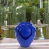 Pure Garden Outdoor Jar Water Fountain with Electric Pump and LED Light, Cobalt Blue 50-LG1184